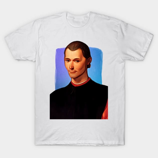 Italian Writer Niccolo Machiavelli illustration T-Shirt by Litstoy 